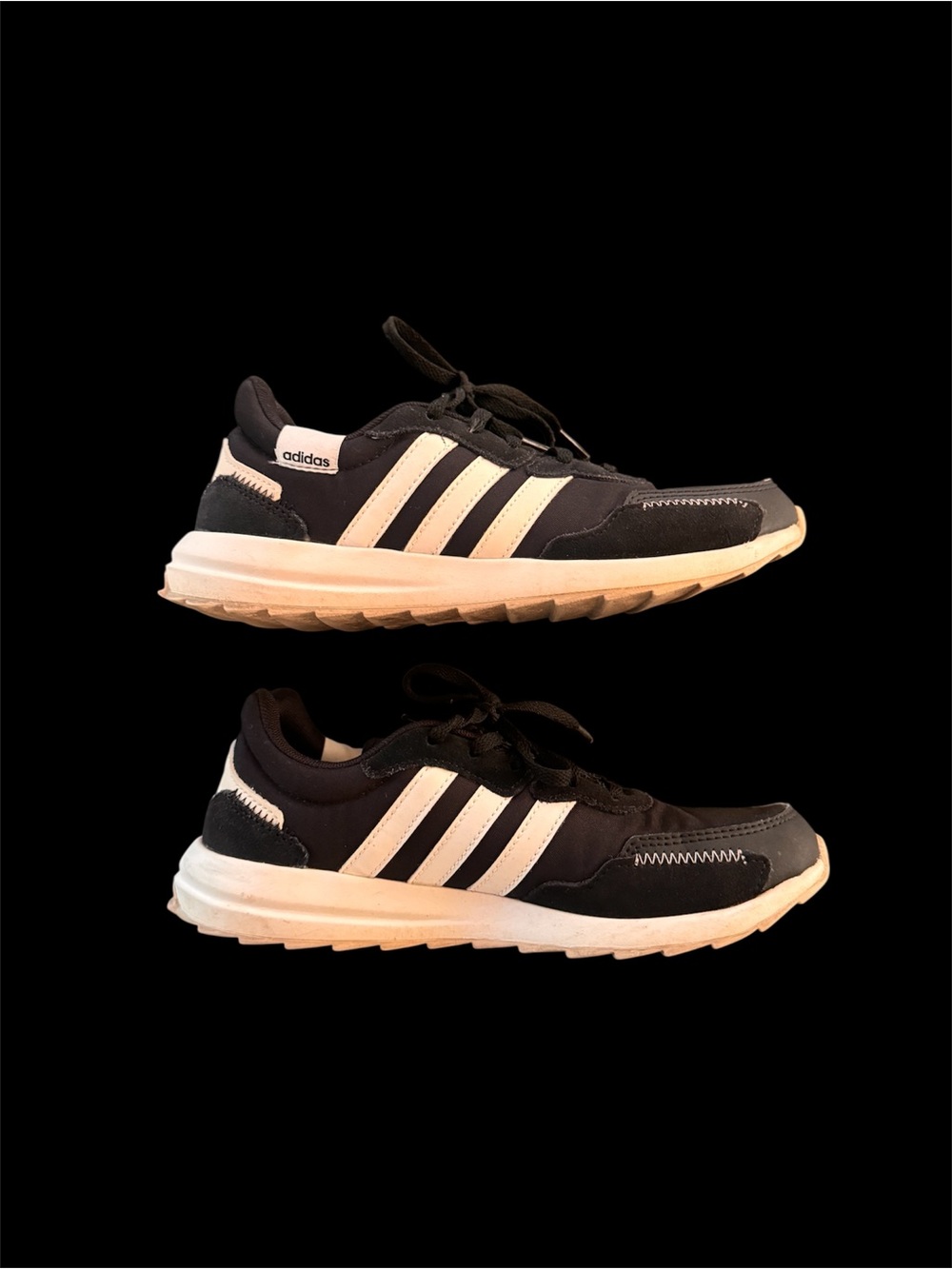 Adidas Women’s Black & White Retro Runner Sneakers